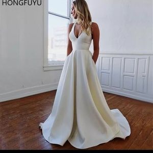 HONGFUYU A-line Satin Prom Party Dresses